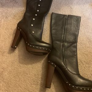 Ugg Leather Cosima Tall Leather Boots